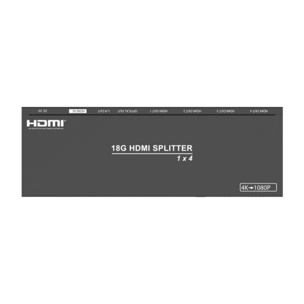 HDCVT 1x4 HDMI 2.0 Splitter with Scaler/Audio Extract EDID HDCP 2.2 - Image 4