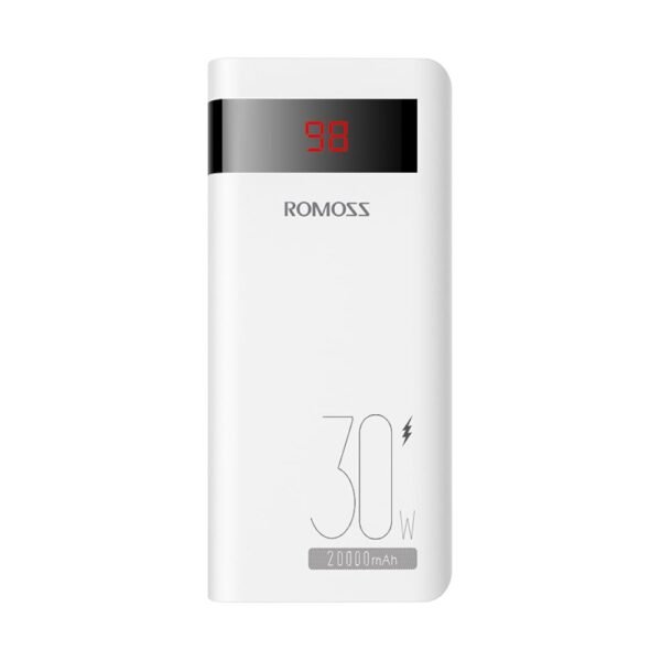 Romoss Sense 6PS Pro 20000mAh 30W Fast Charge Power Bank - White - Image 2